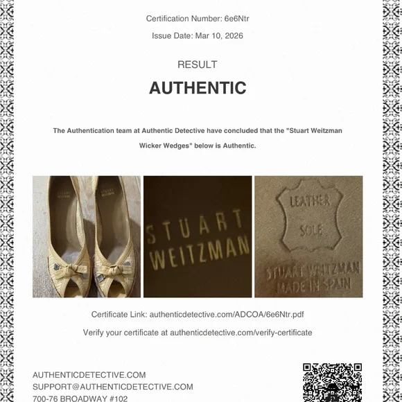 Stuart Weitzman Tan Woven Espadrille Wedge Pumps with Bow - Picture 7 of 7